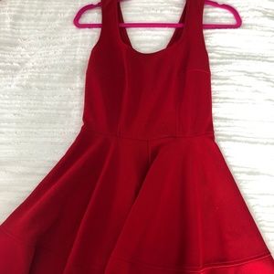 Lulu's Red Skater Mini Dress Size Medium